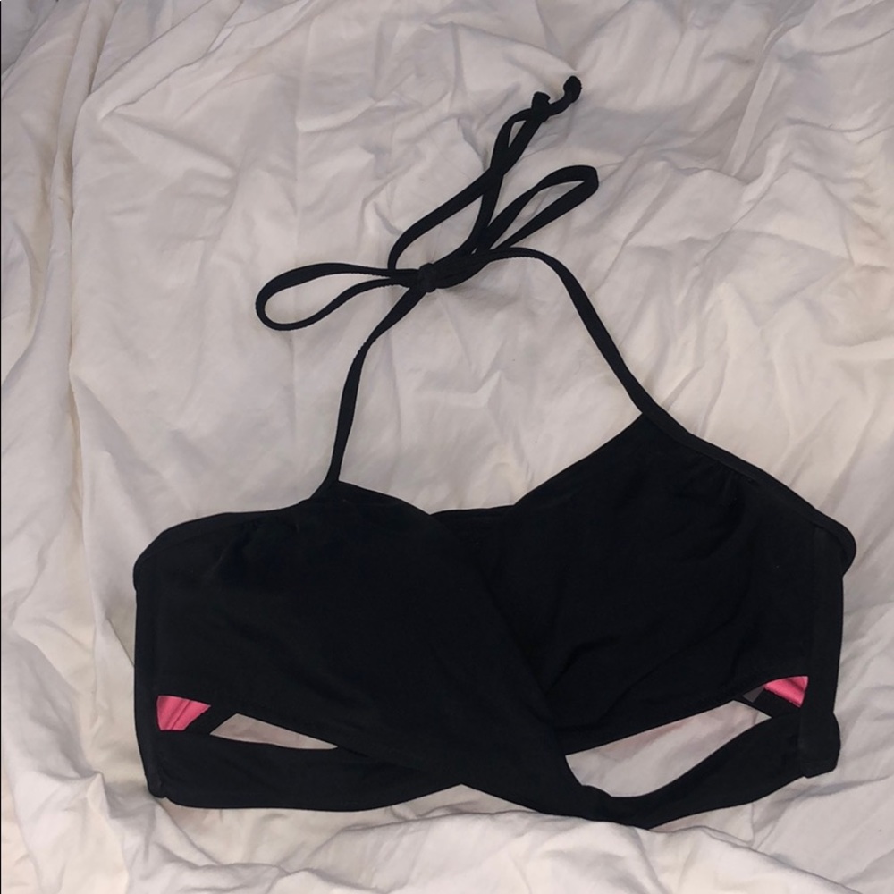PINK brand bikini top! Black wrapped top